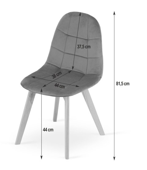 Krzesło BORA - ciemna zieleń aksamit x 4 Krzesło BORA - ciemna zieleń aksamit x 4